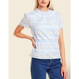 J. Crew Daisy Chain Peplum Blouse